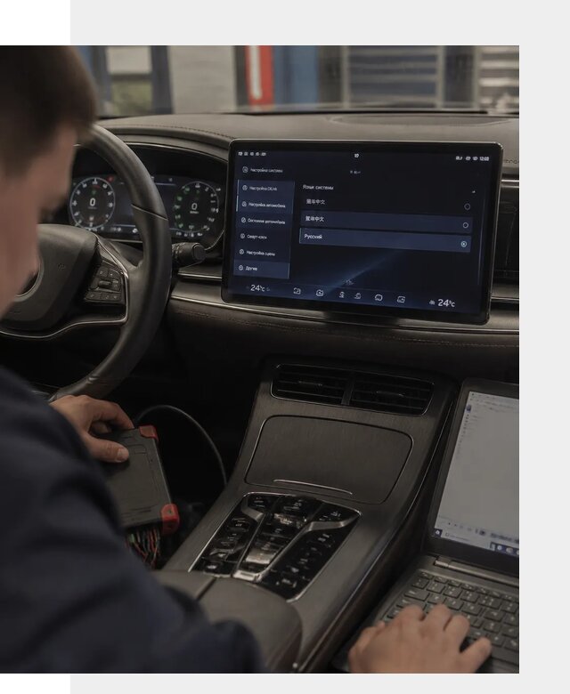 Русификация автомобиля BYD HAN для эксплуатации в Воронеже